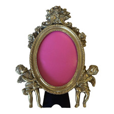 Vintage style oval gilded gold