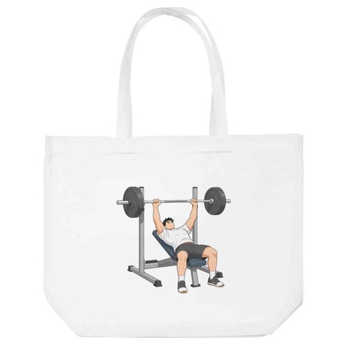 Man using bench press - using,