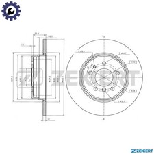 2x BRAKE DISC BS-6124 FOR BMW 7/E38 M51D25 2.5L M52B28 2.8L M57D30 2.9L 6cyl
