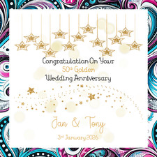 personalised 50th golden