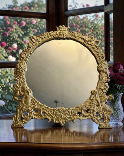 Art nouveau fairy cherub gilt - nouveau,
