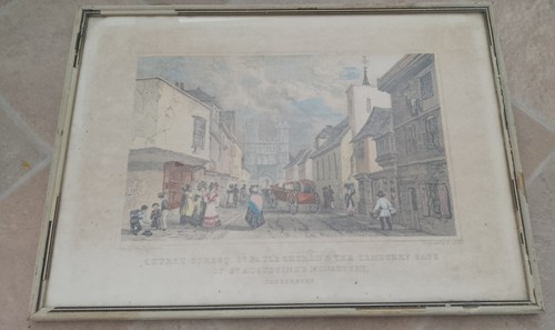 Antique canterbury print - canterbury,