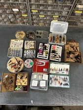 JOB LOT OF TROUT/SALMON/SEA TROUT FLY FISHING FLIES & BOXES INC RICHARD WHEATLEY