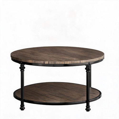 Tier round wood coffee - wood,