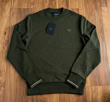 Mens Fred Perry Crew Neck Sweatshirt Size UK Small
