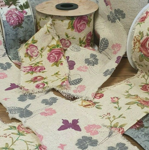 Rustic vintage ribbon wide - rustic,