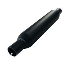 Jetex Universal Exhaust Silencer - 1.75'' Outlets, Round 400mm, Aluminised Steel