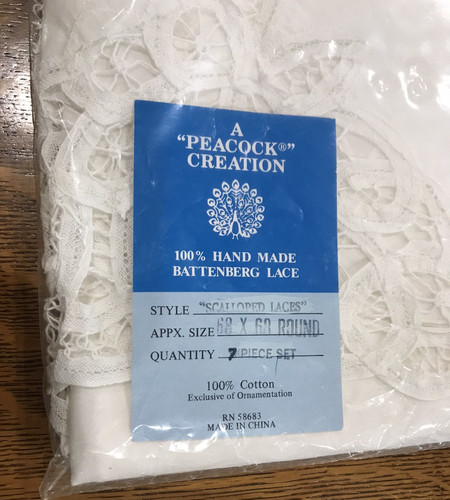 New battenberg lace round - new,