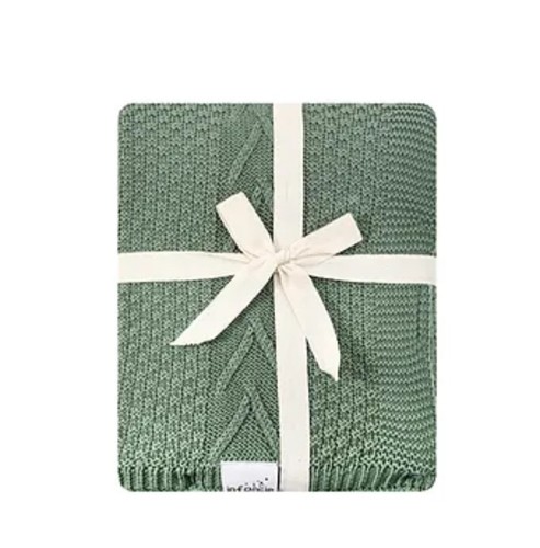 Organic baby knitted shawl - organic,