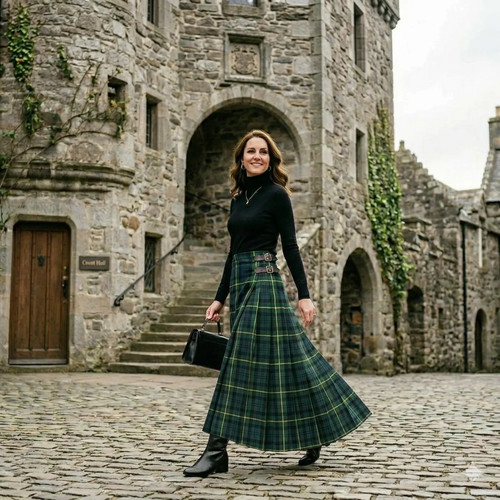 Elegant gordon tartan hostess - elegant,