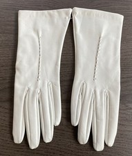 Unworn Chester Jefferies Softest White Leather Silk Lined Gloves 6.5