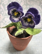 Textile art floral - textile,