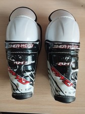 Sher-wood RM 5 Ice Hockey Shin Guards Leg Pads, used 10'' - 25cm