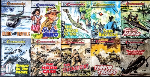 Commando war comic books - books, 10