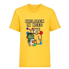 Kids Boys Girls Children In Need 2025 T-Shirt Pudsey School Chicken Gaming Tee