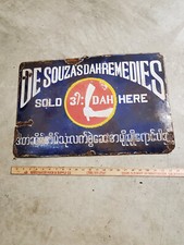 Vintage Porcelain Enamel Sign Board Indo Burma Myanmar oil gas license plate