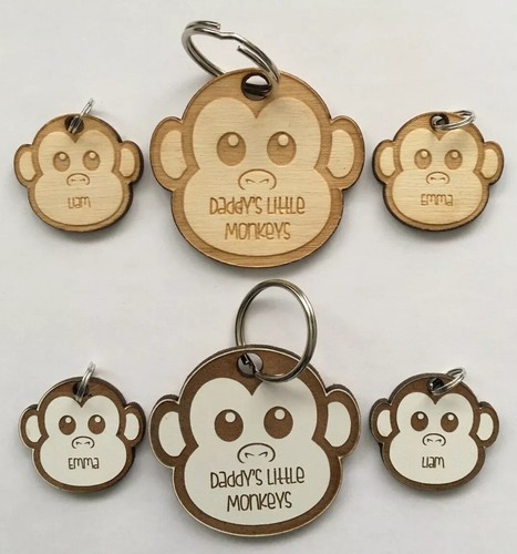 Personalised wooden keyring - personalised,