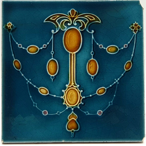 Art nouveau fireplace tile - nouveau,