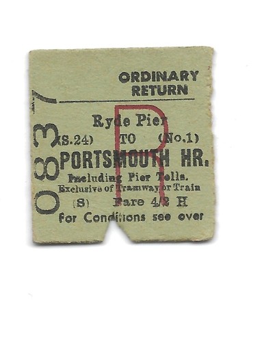 1954 ticket ryde pier - 1954,