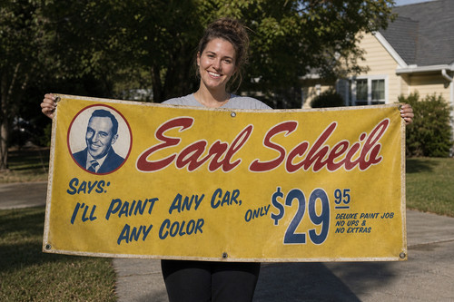 Vintage earl scheib banner - scheib,