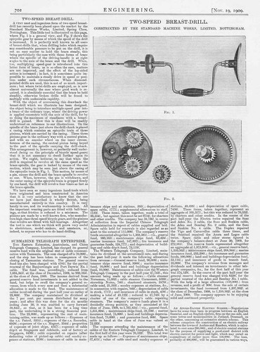 1909 antique engineering print - 1909,