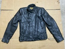 JTS Mens Vintage Leather Motorbike Motorcycle Jacket Size UK 34" Chest  (H52)