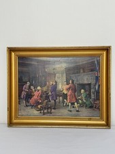 Vintage Historical Print Depicting Enlightenment-Era Gilded Frame