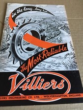 VILLIERS VINTAGE NEW OLD STOCK CYCLE MOTORCYCLE FREE WHEEL SPROCKET BROCHURE