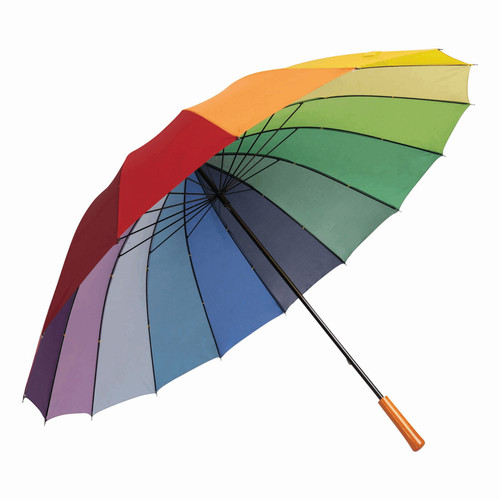 Large rainbow golf umbrella - golf,
