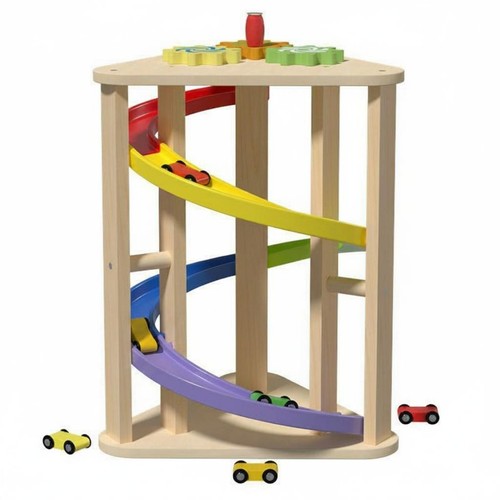 Wooden spiral ramp toy solid - ramp,
