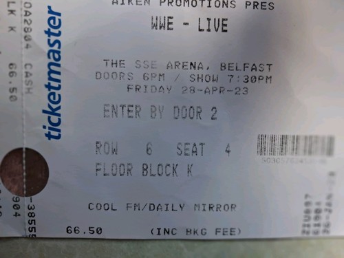 Wwe ticket belfast - ticket,