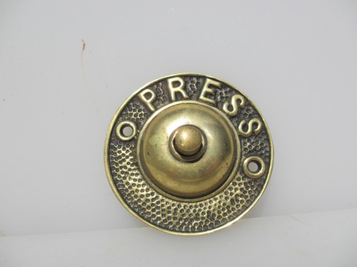 Antique brass doorbell door - brass,