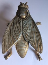 Antique 1920's  Italian Brass Fly Ashtray