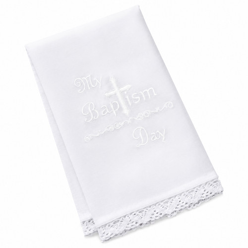 Baptismal day linen towel - my,
