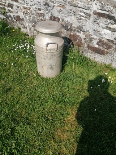 Aluminium milk churn - milk,