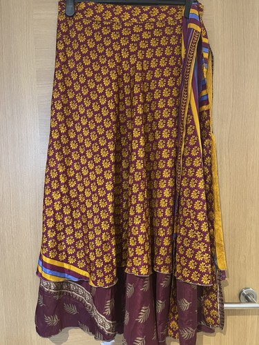 Recycled silk saree beach - saree,