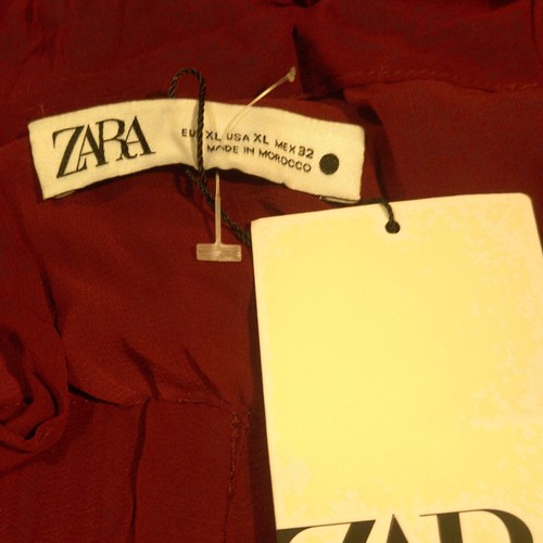 Zara women red chiffon - zara,