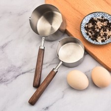 Milk Pan Multifunctional Stainless Steel Spout Small Sauce Pan Deepen with Scale