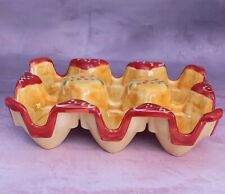 UNUSUAL PAINTED CERAMIC EGG