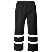 Hi Viz Vis Rain Over Waterproof Hi Visibility Safety Work Trousers Bottoms Mens