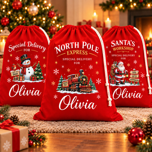 Personalised red christmas - personalised,