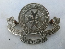 Vintage St. John's Ambulance Brigade Association Uniform Pin Badge