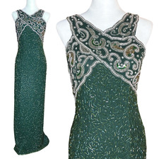 Vintage 90s 100 - silk, green