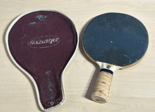 Vintage Slazenger Challenge Table Tennis Paddle + Original Case