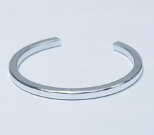 Heavy 999 Solid Silver Torque Bangle Handmade Bracelet - THE JEWELLERY WORKSHOP