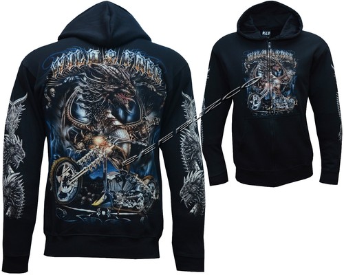 Zip hoodie wild free - zip,