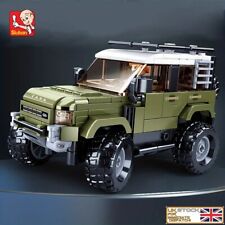 LAND ROVER DEFENDER OFFROAD 4X4 GREEN BUILDING BLOCKS BOY BIRTHDAY GIFT ASSEMBLY