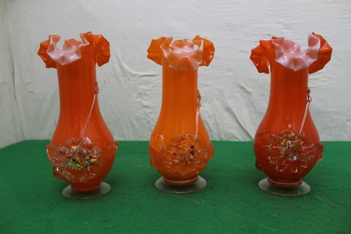 Chinese plum blossom vases - 3x,