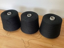 Black unmercerised organic