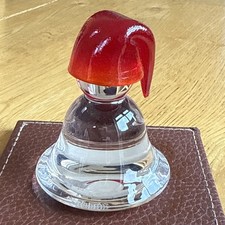Hadeland Nisse Lena Hansson Art Glass Gnome Figurine Norway Red Hat Paperweight